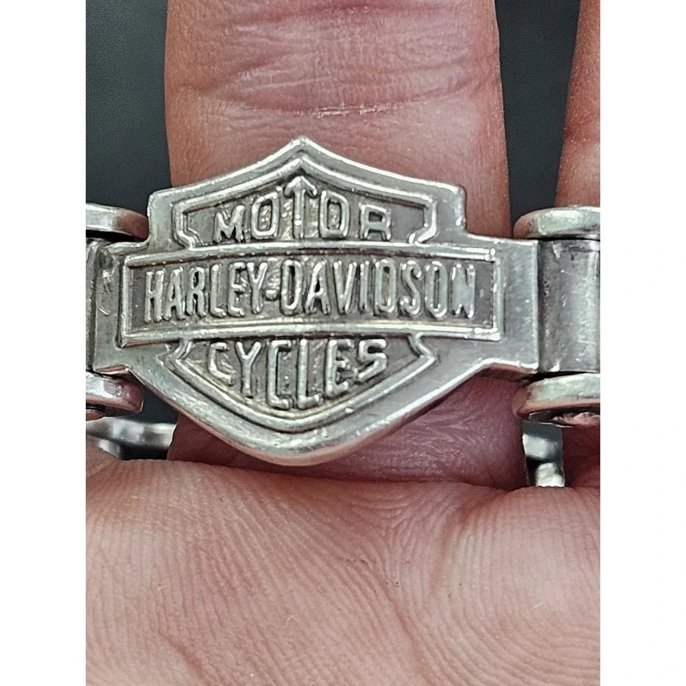 Harley Davidson Emblem 925 Silver 14mm Motorcycle Chain Bracelet 9.5